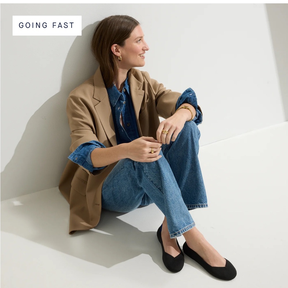 Rothy's Black and Blue Women's Flats